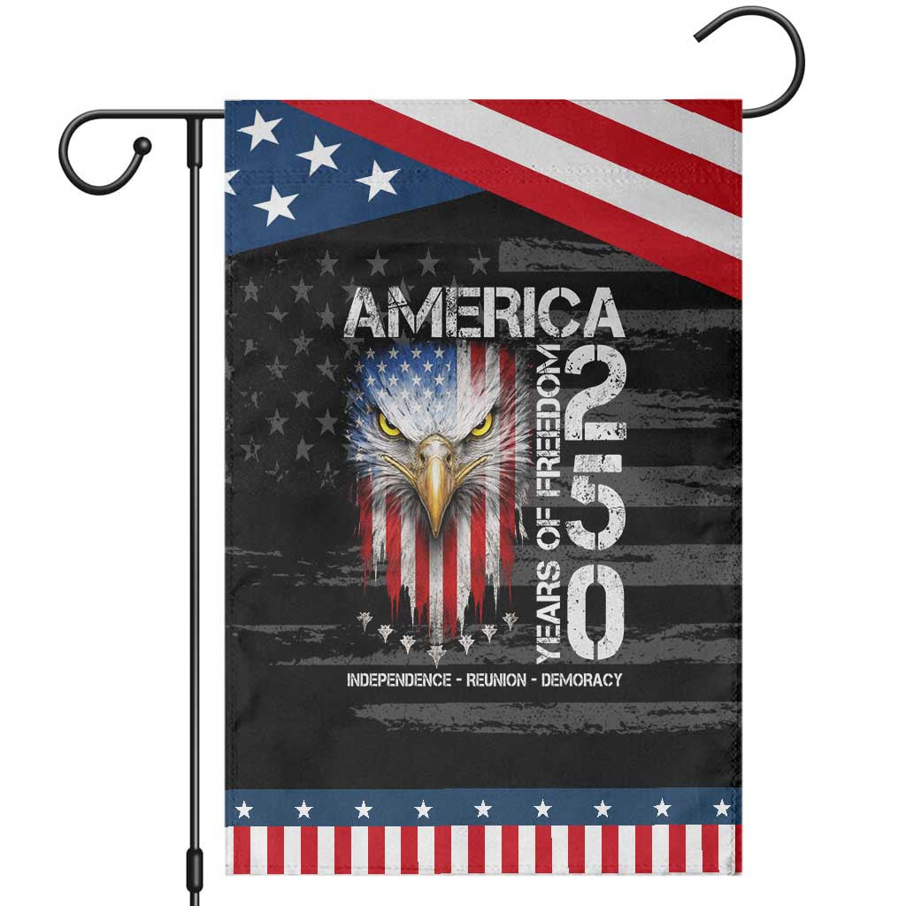 America 250 Years Of Freedom Patriotic Garden Flag USA Anniversary Bald Eagle Patriotic Jets