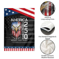 America 250 Years Of Freedom Patriotic Garden Flag USA Anniversary Bald Eagle Patriotic Jets