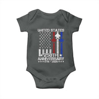 USA 250th Anniversary Baby Onesie Vintage American Flag Jets Semiquincentennial
