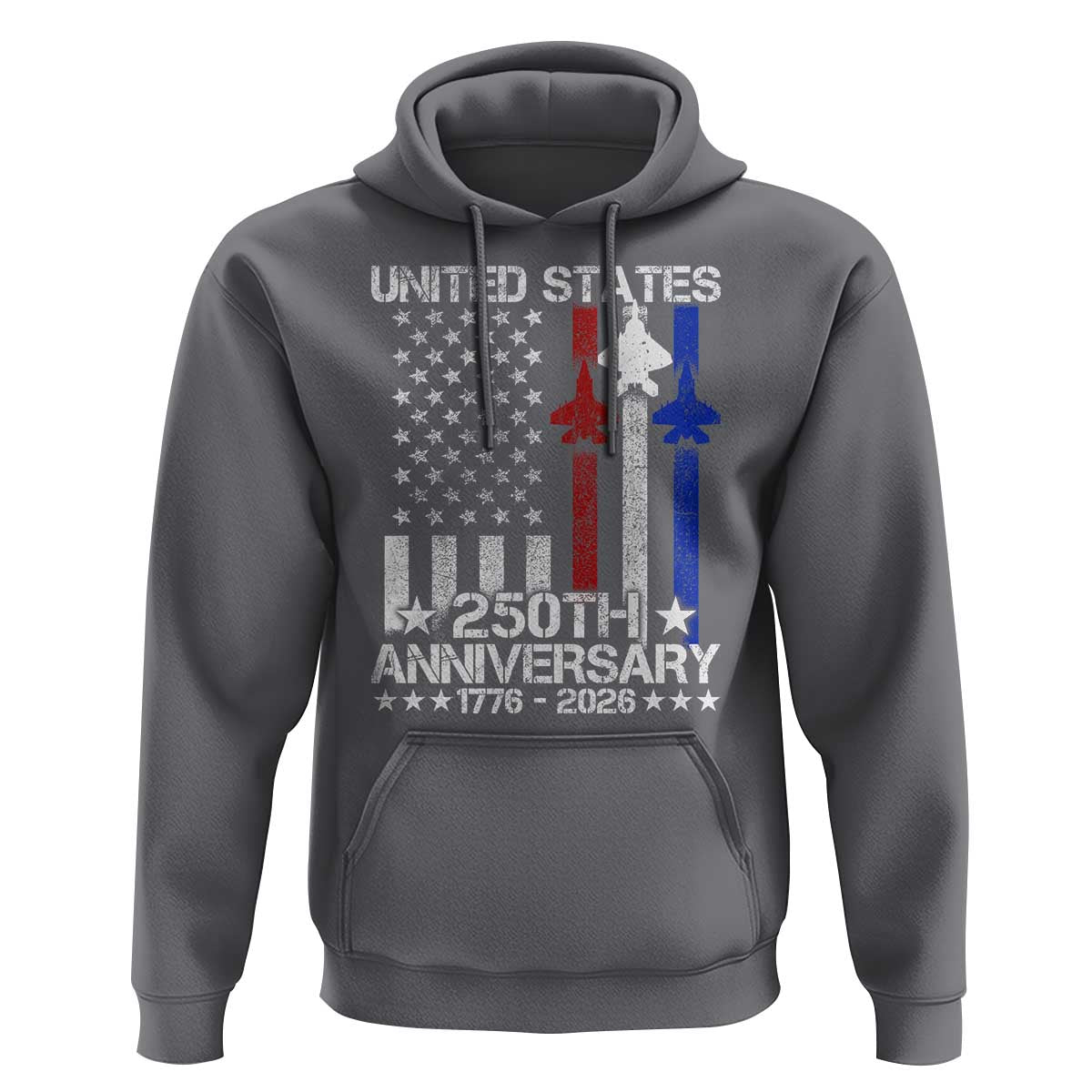 USA 250th Anniversary Hoodie Vintage American Flag Jets Semiquincentennial