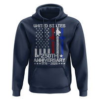 USA 250th Anniversary Hoodie Vintage American Flag Jets Semiquincentennial