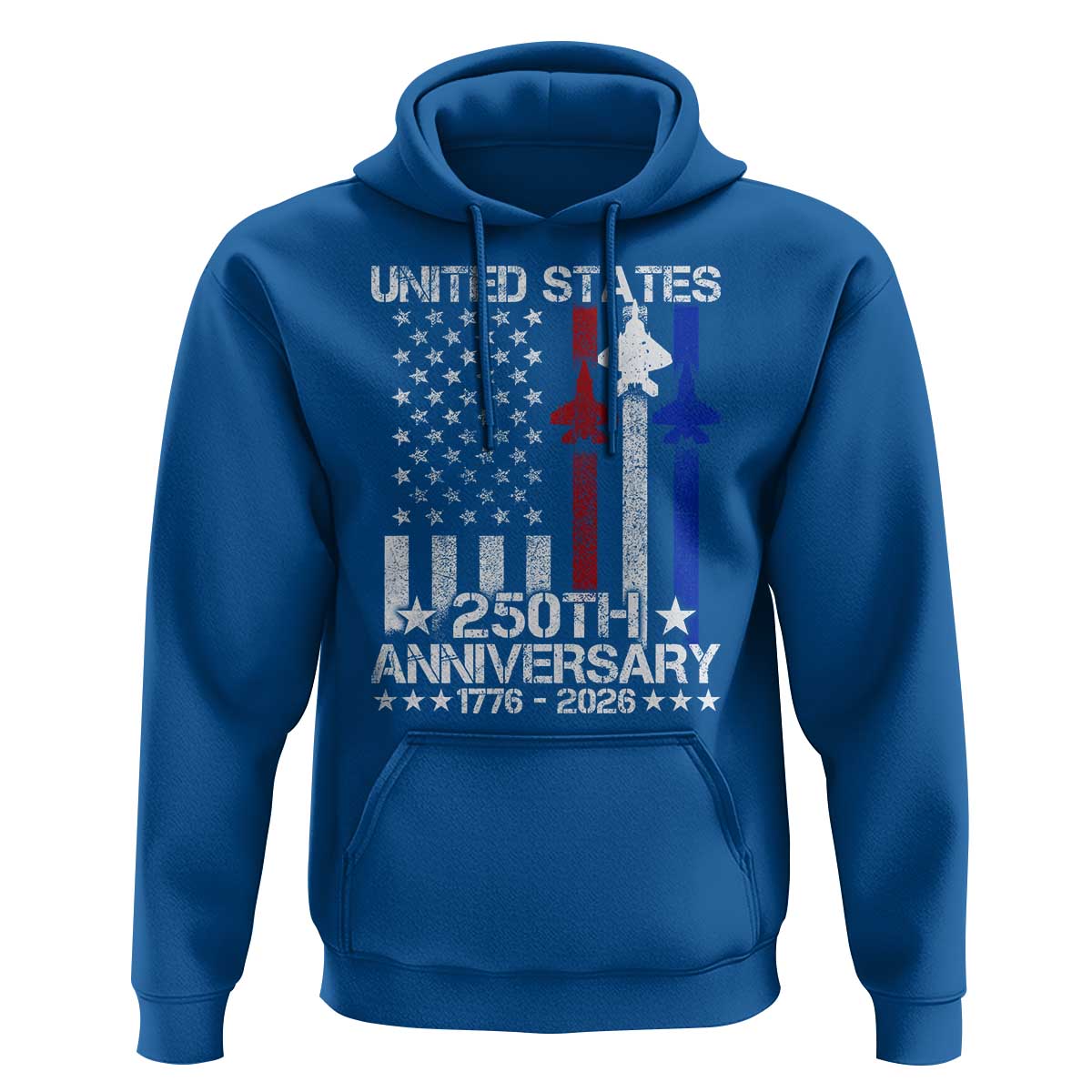 USA 250th Anniversary Hoodie Vintage American Flag Jets Semiquincentennial