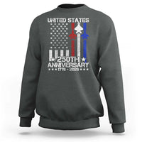 USA 250th Anniversary Sweatshirt Vintage American Flag Jets Semiquincentennial