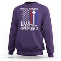 USA 250th Anniversary Sweatshirt Vintage American Flag Jets Semiquincentennial