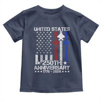 USA 250th Anniversary Toddler T Shirt Vintage American Flag Jets Semiquincentennial