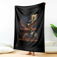 Soar On Wings Like Eagles Christian Throw Blanket Isaiah 40:31 Bible Verse Faith Motorcycle