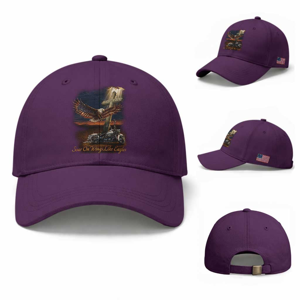 Soar On Wings Like Eagles Christian Baseball Cap Isaiah 40:31 Bible Verse Faith Motorcycle