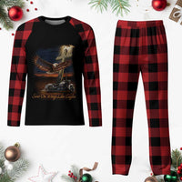 Soar On Wings Like Eagles Christian Plaid Pajama Set Isaiah 40:31 Bible Verse Faith Motorcycle