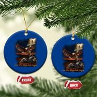 Soar On Wings Like Eagles Christian Ceramic Ornament Isaiah 40:31 Bible Verse Faith Motorcycle