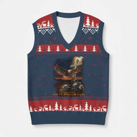 Soar On Wings Like Eagles Christian V-Neck Knit Sweater Vest Isaiah 40:31 Bible Verse Faith Motorcycle