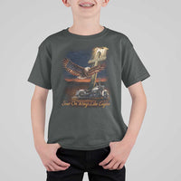 Soar On Wings Like Eagles Christian T Shirt For Kid Isaiah 40:31 Bible Verse Faith Motorcycle