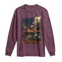 Soar On Wings Like Eagles Christian Long Sleeve Shirt Isaiah 40:31 Bible Verse Faith Motorcycle