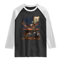 Soar On Wings Like Eagles Christian Raglan Shirt Isaiah 40:31 Bible Verse Faith Motorcycle