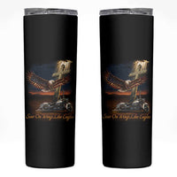 Soar On Wings Like Eagles Christian Skinny Tumbler Isaiah 40:31 Bible Verse Faith Motorcycle