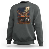 Soar On Wings Like Eagles Christian Sweatshirt Isaiah 40:31 Bible Verse Faith Motorcycle