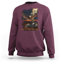 Soar On Wings Like Eagles Christian Sweatshirt Isaiah 40:31 Bible Verse Faith Motorcycle