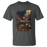 Soar On Wings Like Eagles Christian T Shirt Isaiah 40:31 Bible Verse Faith Motorcycle
