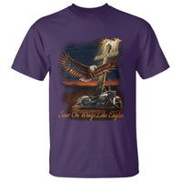 Soar On Wings Like Eagles Christian T Shirt Isaiah 40:31 Bible Verse Faith Motorcycle
