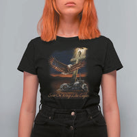 Soar On Wings Like Eagles Christian T Shirt For Women Isaiah 40:31 Bible Verse Faith Motorcycle