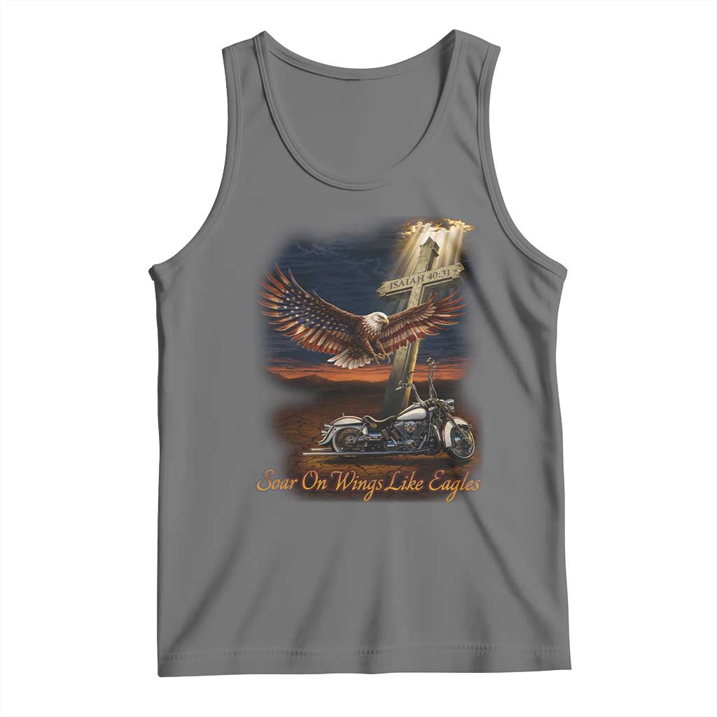 Soar On Wings Like Eagles Christian Tank Top Isaiah 40:31 Bible Verse Faith Motorcycle