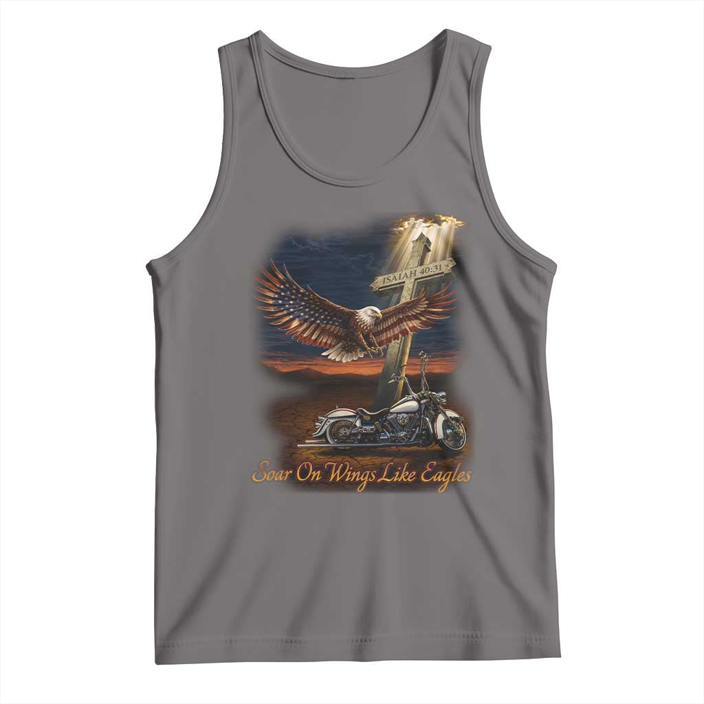 Soar On Wings Like Eagles Christian Tank Top Isaiah 40:31 Bible Verse Faith Motorcycle