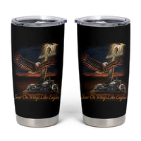 Soar On Wings Like Eagles Christian Tumbler Cup Isaiah 40:31 Bible Verse Faith Motorcycle