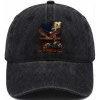 Soar On Wings Like Eagles Christian Washed Cotton Baseball Cap Isaiah 40:31 Bible Verse Faith Motorcycle