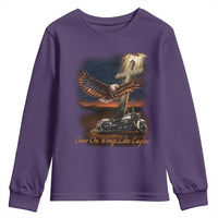Soar On Wings Like Eagles Christian Youth Sweatshirt Isaiah 40:31 Bible Verse Faith Motorcycle