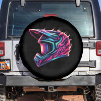 Motocross Helmet Neon Flame Graphic Dirt Bike Racing Spare Tire Cover