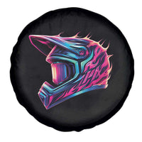 Motocross Helmet Neon Flame Graphic Dirt Bike Racing Spare Tire Cover