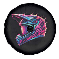 Motocross Helmet Neon Flame Graphic Dirt Bike Racing Spare Tire Cover