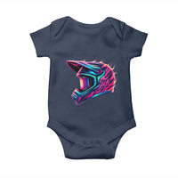 Motocross Helmet Neon Flame Graphic Dirt Bike Racing Baby Onesie