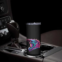 Motocross Helmet Neon Flame Graphic Dirt Bike Racing Skinny Tumbler
