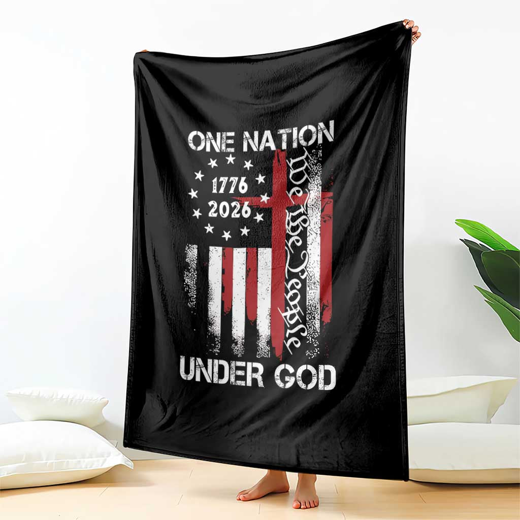 One Nation Under God 250 Years Throw Blanket 250th Anniversary USA