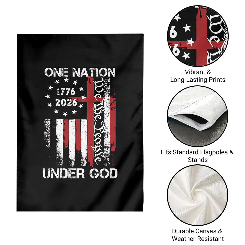 One Nation Under God 250 Years Garden Flag 250th Anniversary USA