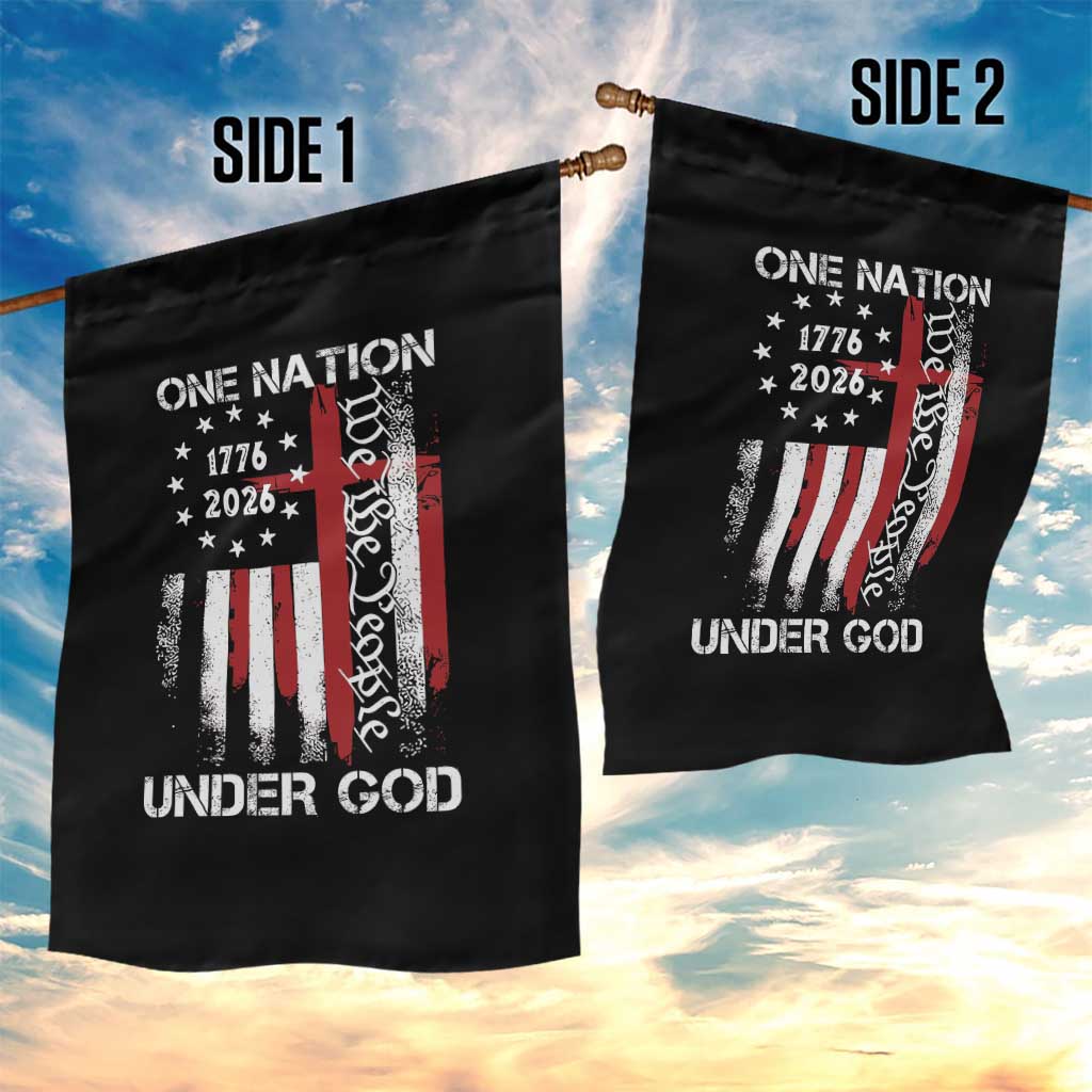 One Nation Under God 250 Years Garden Flag 250th Anniversary USA