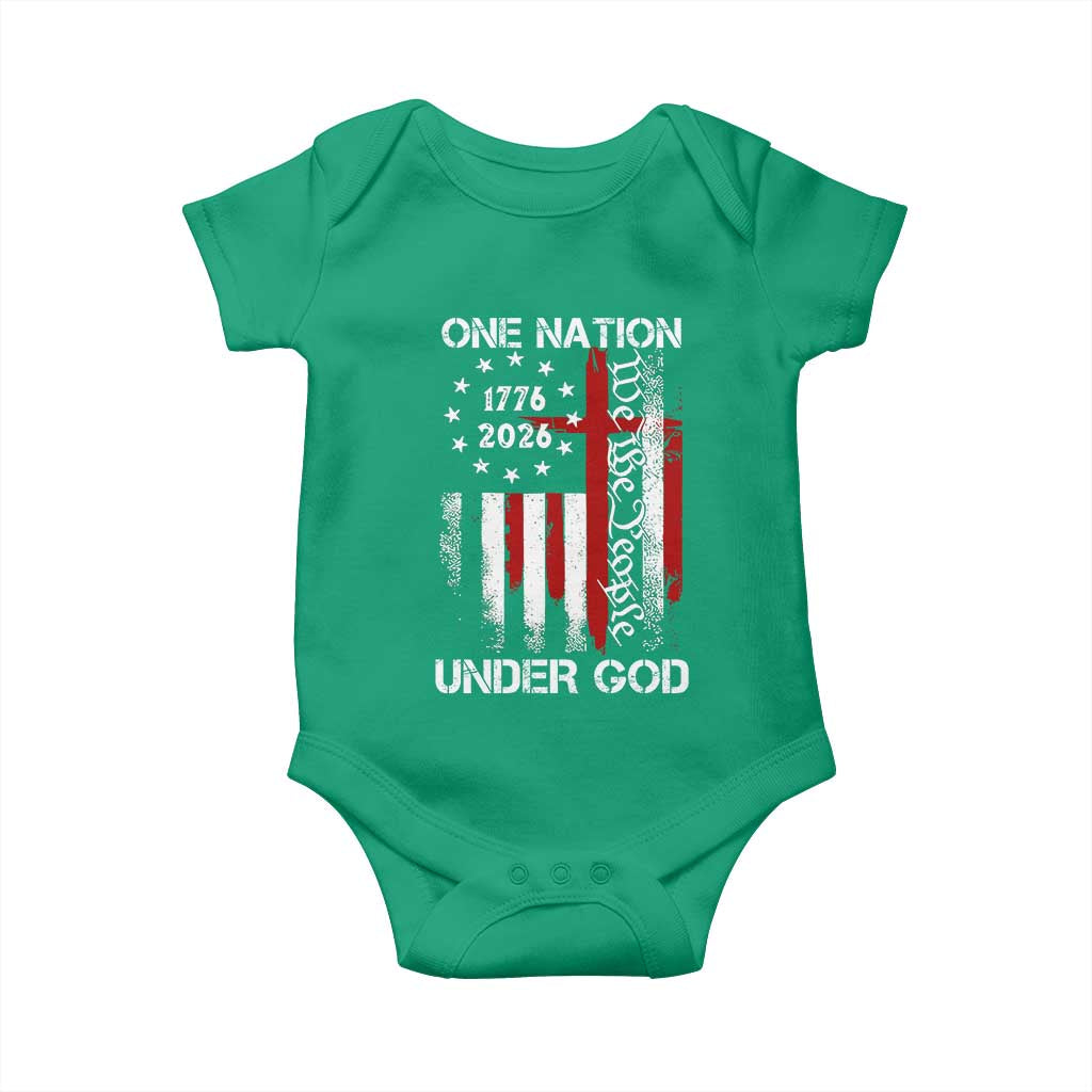 One Nation Under God 250 Years Baby Onesie 250th Anniversary USA