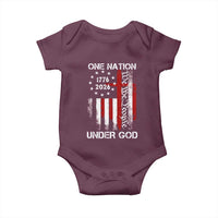 One Nation Under God 250 Years Baby Onesie 250th Anniversary USA