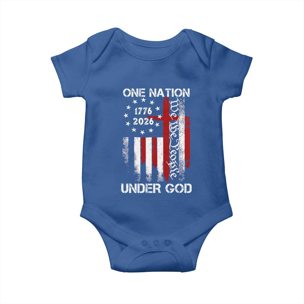 One Nation Under God 250 Years Baby Onesie 250th Anniversary USA