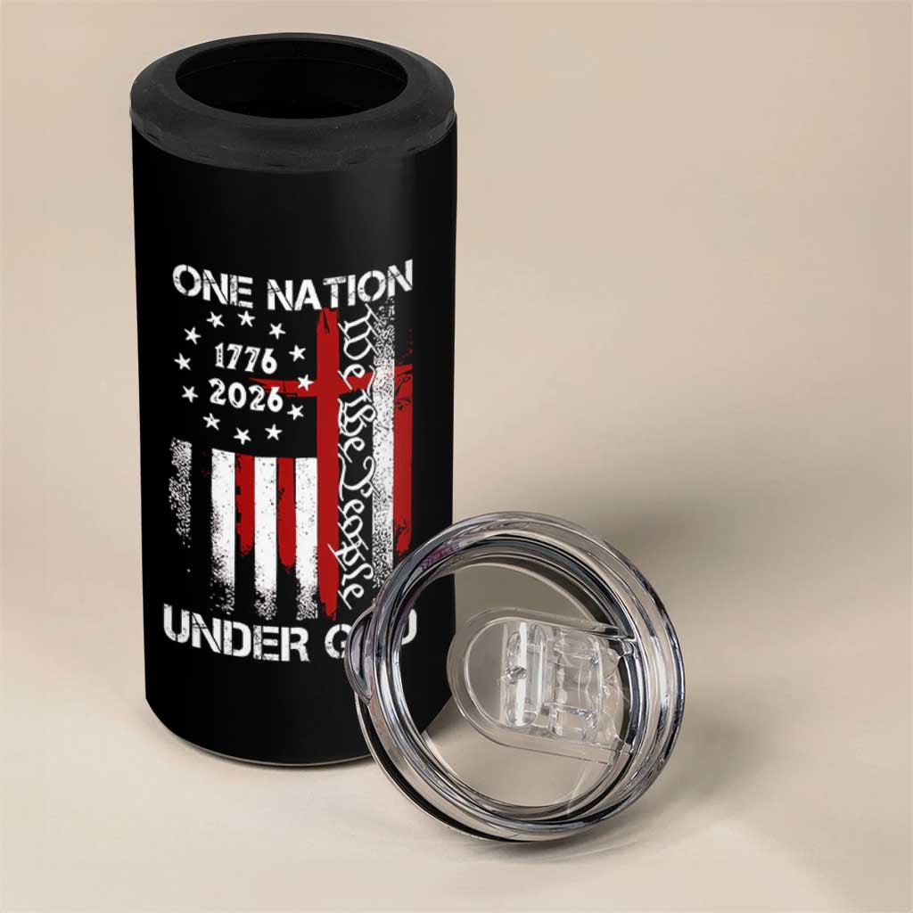 One Nation Under God 250 Years 4 in 1 Can Cooler Tumbler 250th Anniversary USA