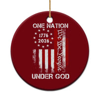 One Nation Under God 250 Years Ceramic Ornament 250th Anniversary USA