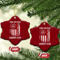 One Nation Under God 250 Years Ceramic Ornament 250th Anniversary USA