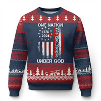 One Nation Under God 250 Years Ugly Christmas Sweater 250th Anniversary USA