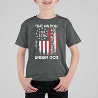 One Nation Under God 250 Years T Shirt For Kid 250th Anniversary USA