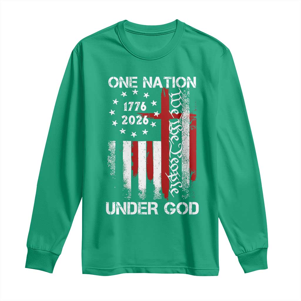 One Nation Under God 250 Years Long Sleeve Shirt 250th Anniversary USA