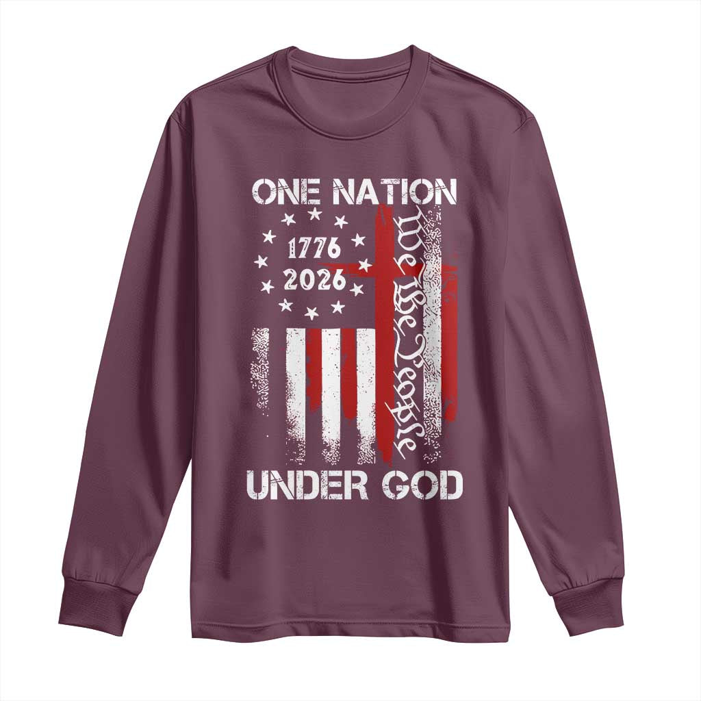 One Nation Under God 250 Years Long Sleeve Shirt 250th Anniversary USA