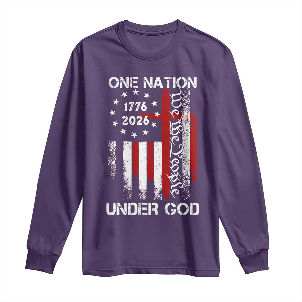 One Nation Under God 250 Years Long Sleeve Shirt 250th Anniversary USA