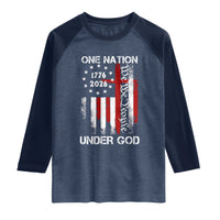 One Nation Under God 250 Years Raglan Shirt 250th Anniversary USA