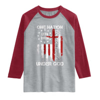 One Nation Under God 250 Years Raglan Shirt 250th Anniversary USA
