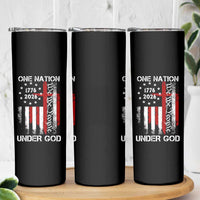 One Nation Under God 250 Years Skinny Tumbler 250th Anniversary USA